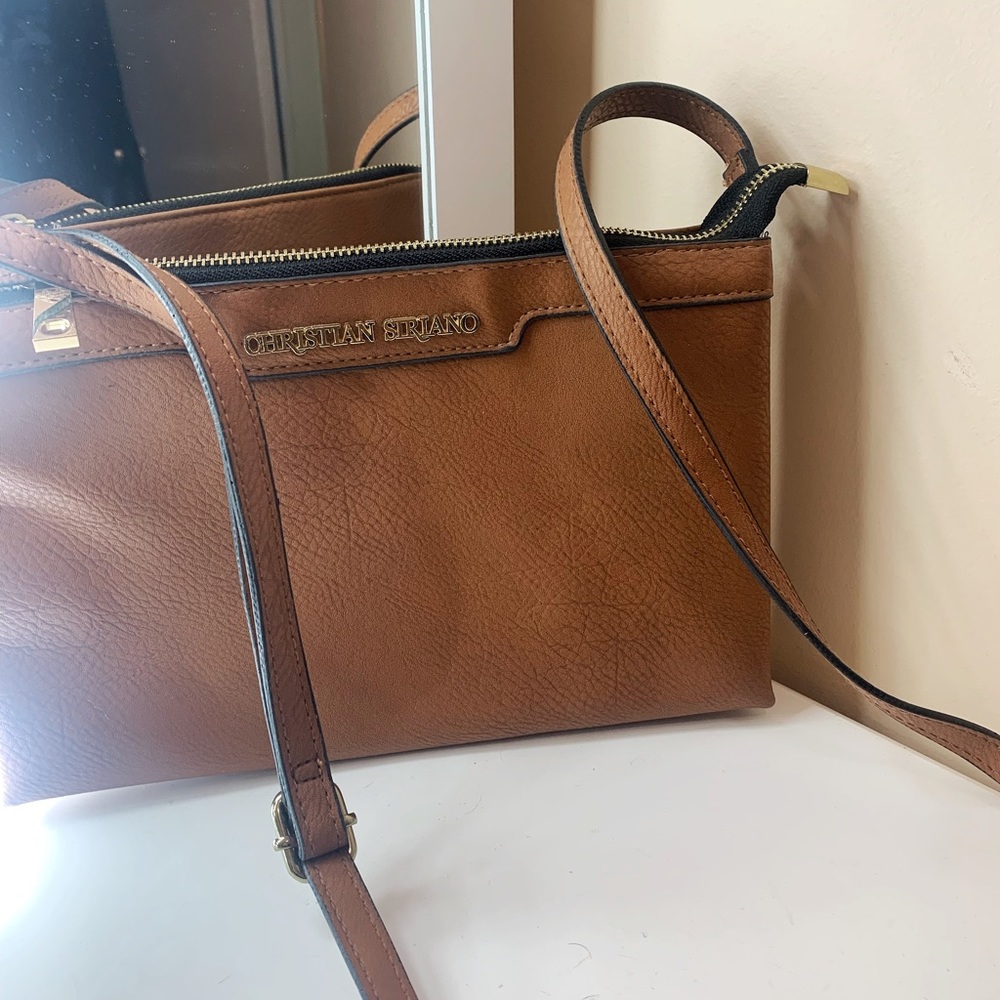 Christian Siriano brown purse